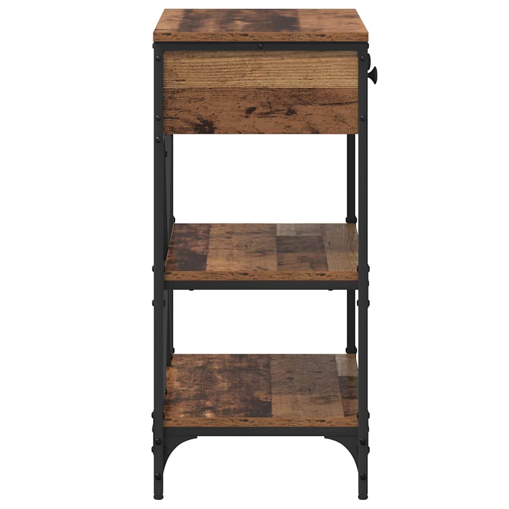 Wandtafel met lade met plank Bruin 75 x 34,5 x 75 cm Hout is nu te koop bij PeponiXL, paradijselijk wonen!