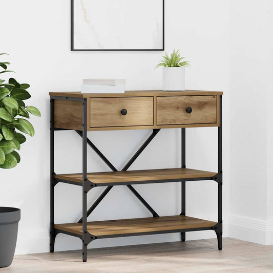Wandtafel met lade met plank Bruin 75 x 34,5 x 75 cm Hout is nu te koop bij PeponiXL, paradijselijk wonen!