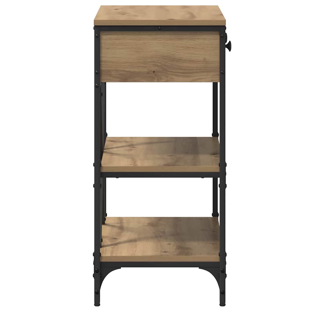 Wandtafel met lade met plank Bruin 100 x 34,5 x 75 cm Hout is nu te koop bij PeponiXL, paradijselijk wonen!