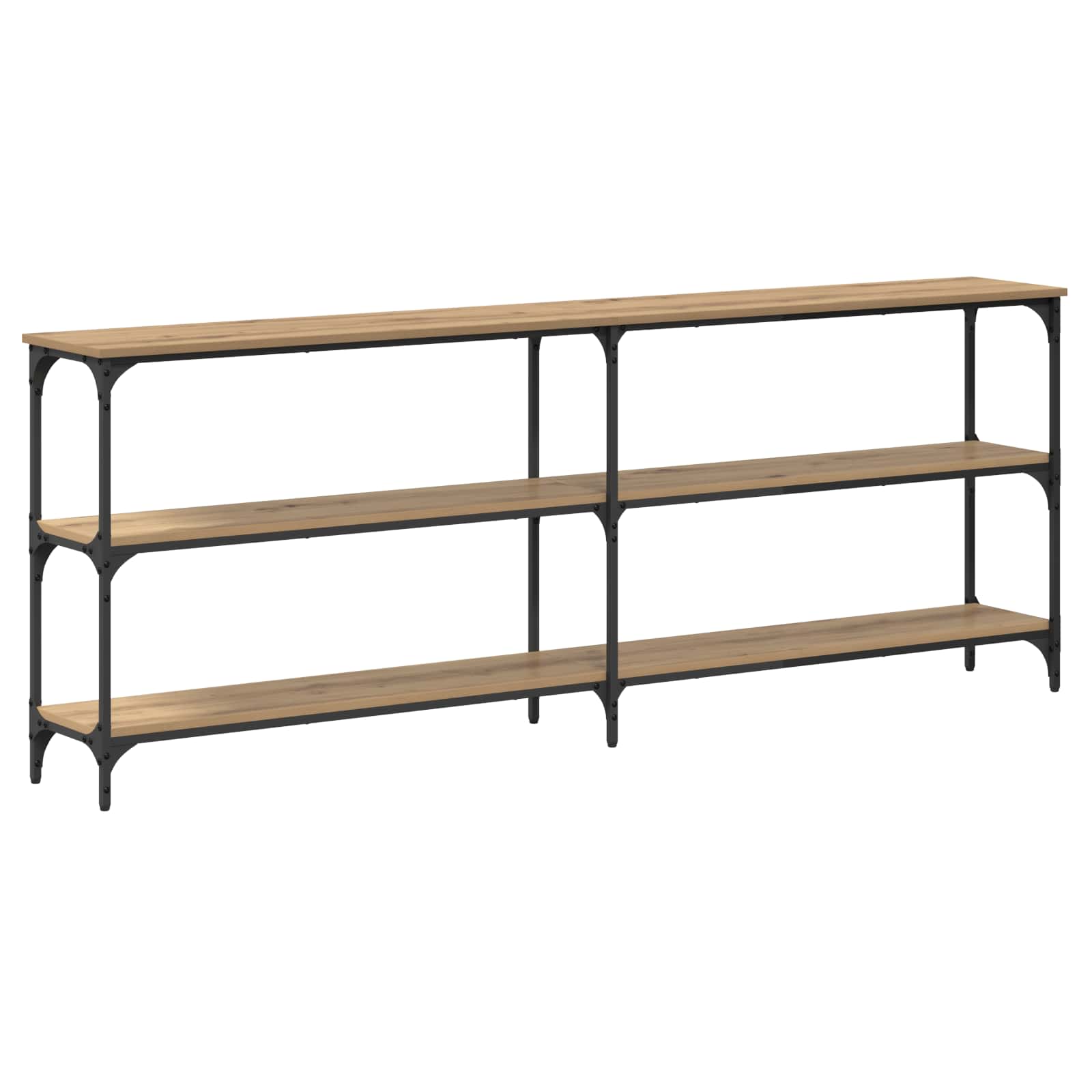 Wandtafel artisanaal eikenkleurig 200 x 29 x 75 cm is nu te koop bij PeponiXL, paradijselijk wonen!