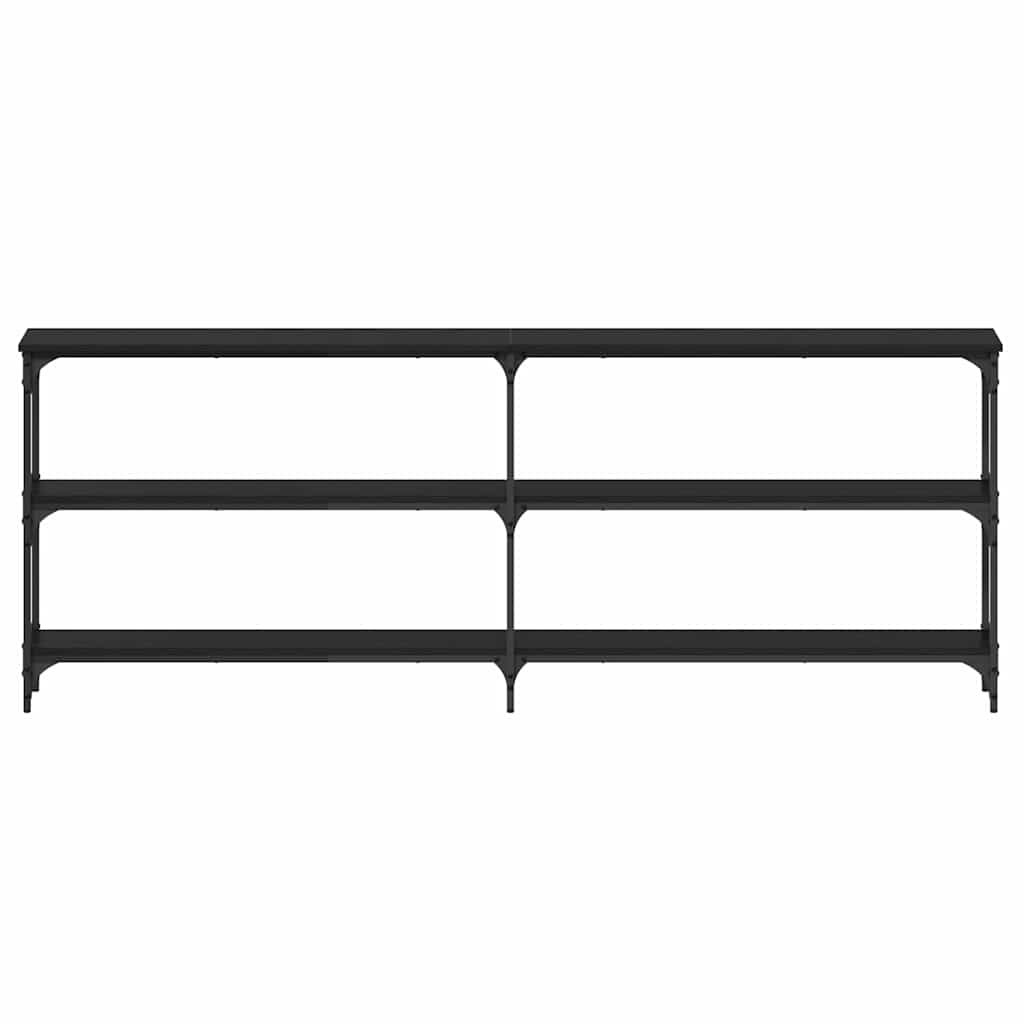 Wandtafel Zwart eiken 200 x 29 x 75 cm Geperst Hout en Metaal is nu te koop bij PeponiXL, paradijselijk wonen!