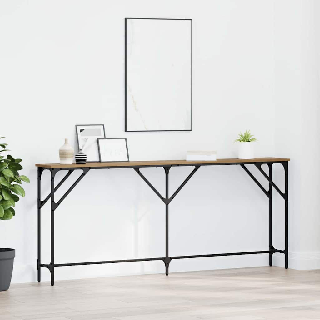 Wandtafel artisanaal eikenkleurig 180 x 23 x 75 cm is nu te koop bij PeponiXL, paradijselijk wonen!