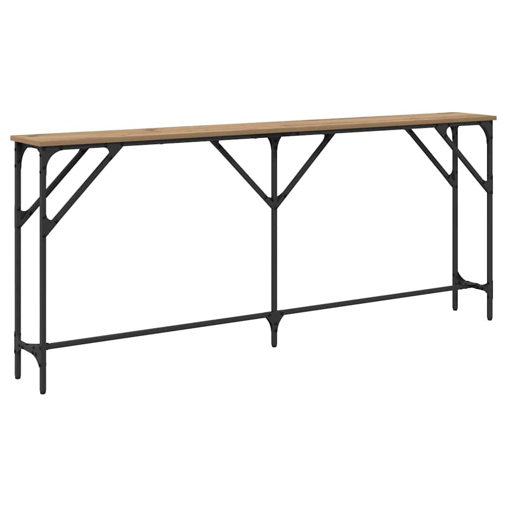 Wandtafel artisanaal eikenkleurig 180 x 23 x 75 cm is nu te koop bij PeponiXL, paradijselijk wonen!