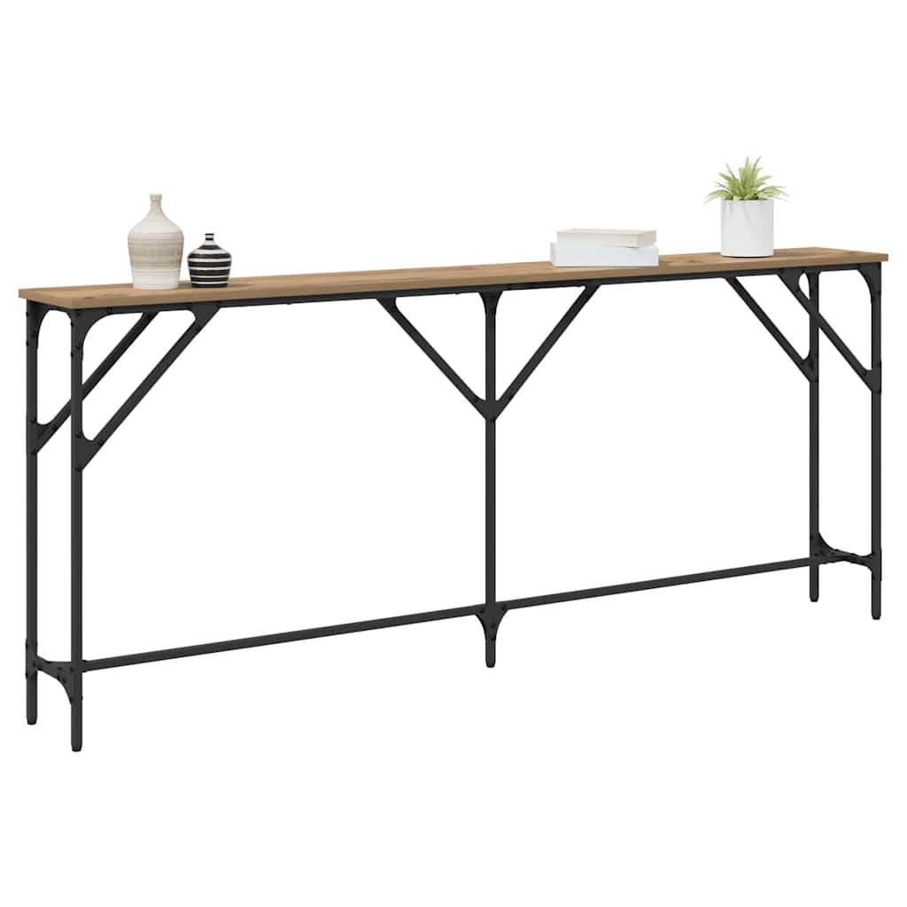 Wandtafel artisanaal eikenkleurig 180 x 23 x 75 cm is nu te koop bij PeponiXL, paradijselijk wonen!