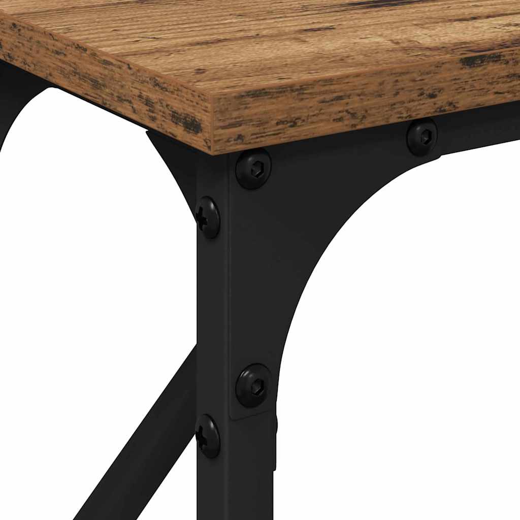 Wandtafel Oud Hout 140 x 23 x 75 cm Gelaagd hout en metaal is nu te koop bij PeponiXL, paradijselijk wonen!