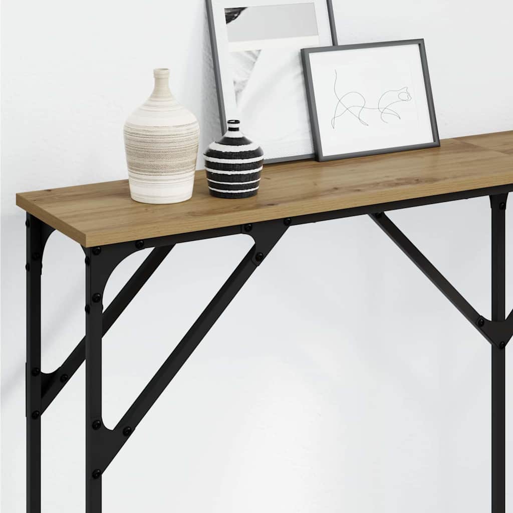 Wandtafel artisanaal eikenkleurig 140 x 23 x 75 cm is nu te koop bij PeponiXL, paradijselijk wonen!