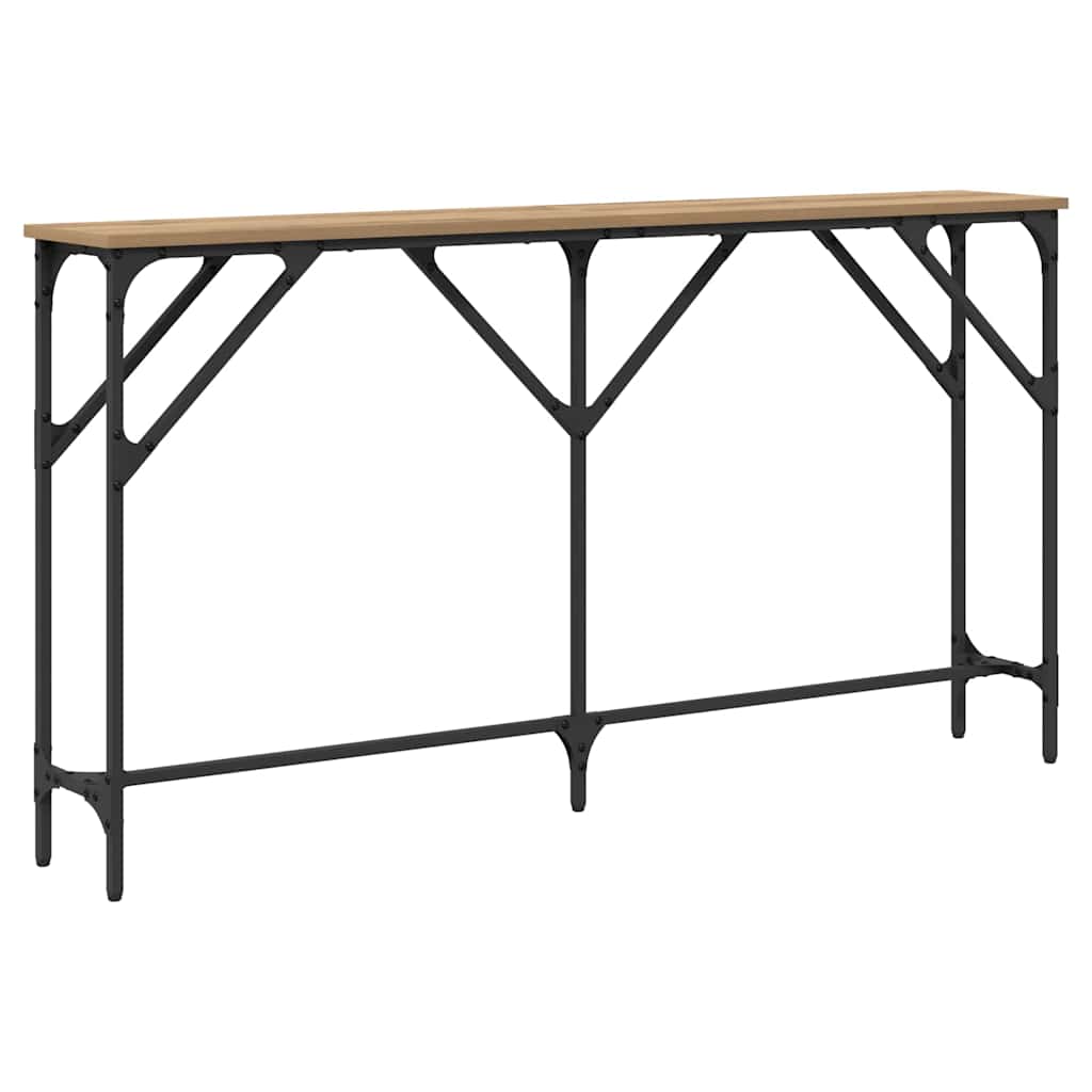 Wandtafel artisanaal eikenkleurig 140 x 23 x 75 cm is nu te koop bij PeponiXL, paradijselijk wonen!