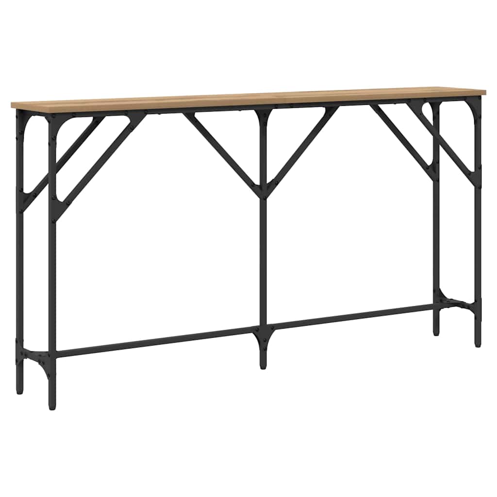 Wandtafel artisanaal eikenkleurig 140 x 23 x 75 cm is nu te koop bij PeponiXL, paradijselijk wonen!