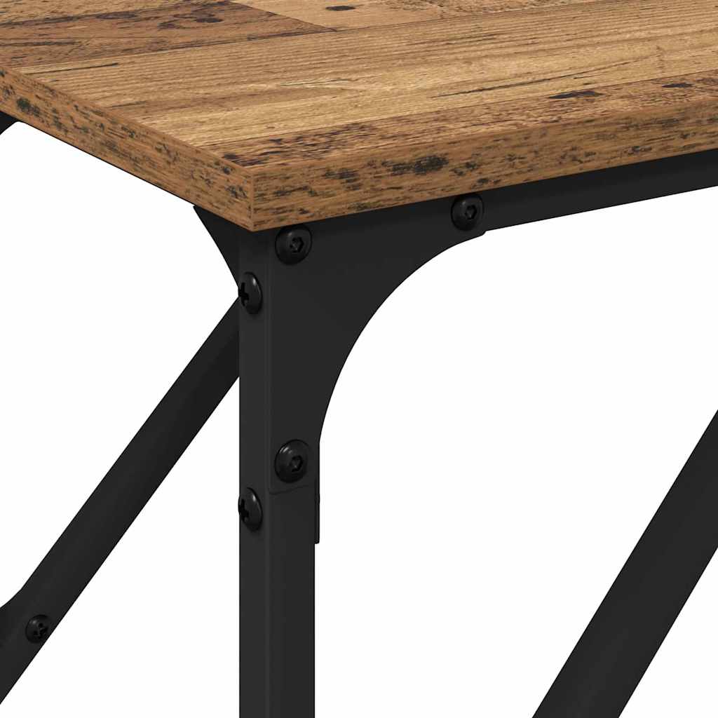 Wandtafel Oud Hout 200 x 29 x 75 cm Gelaagd hout en metaal is nu te koop bij PeponiXL, paradijselijk wonen!