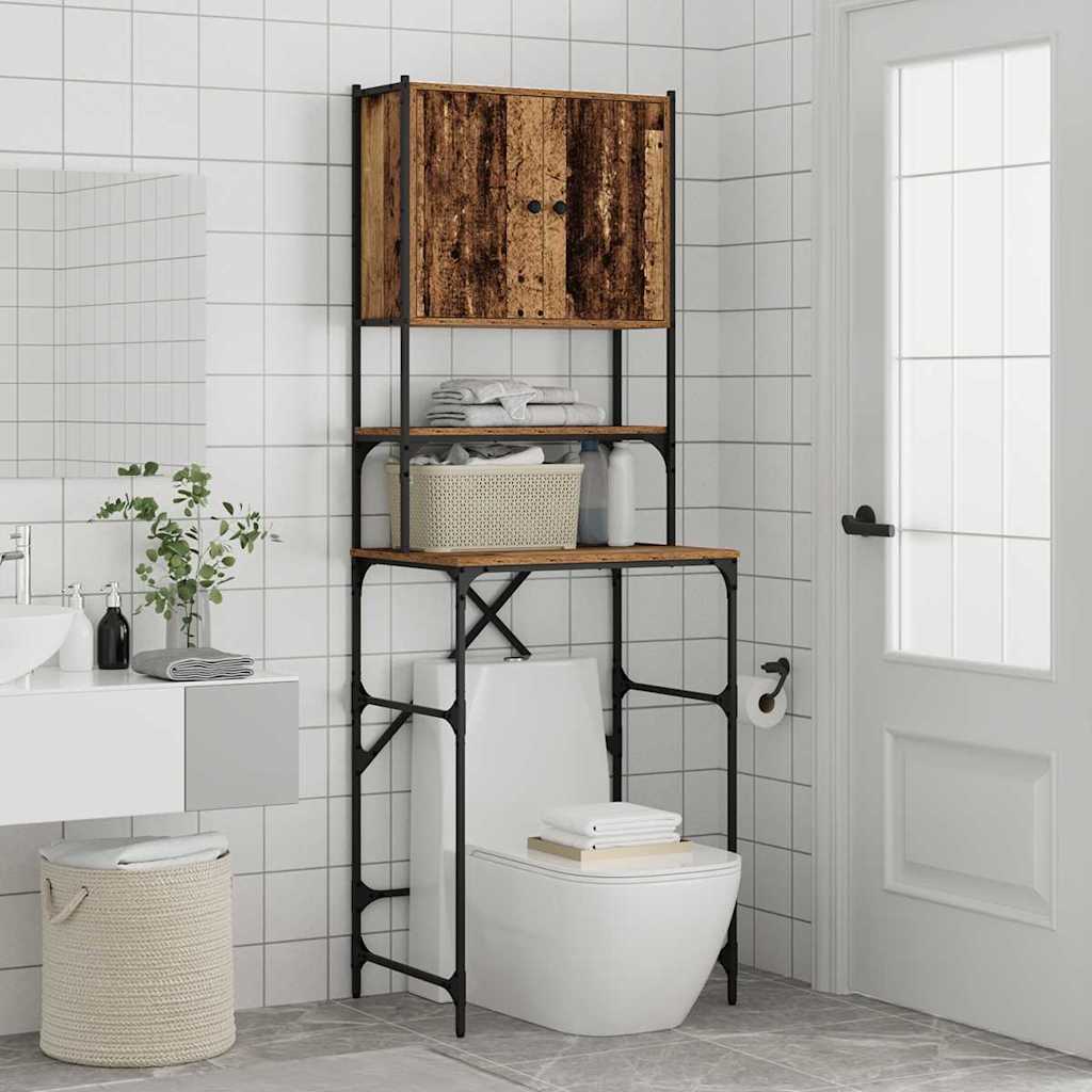 Wasmachinekast Oudhout 68 x 48,5 x 194 cm Bewerkt hout is nu te koop bij PeponiXL, paradijselijk wonen!