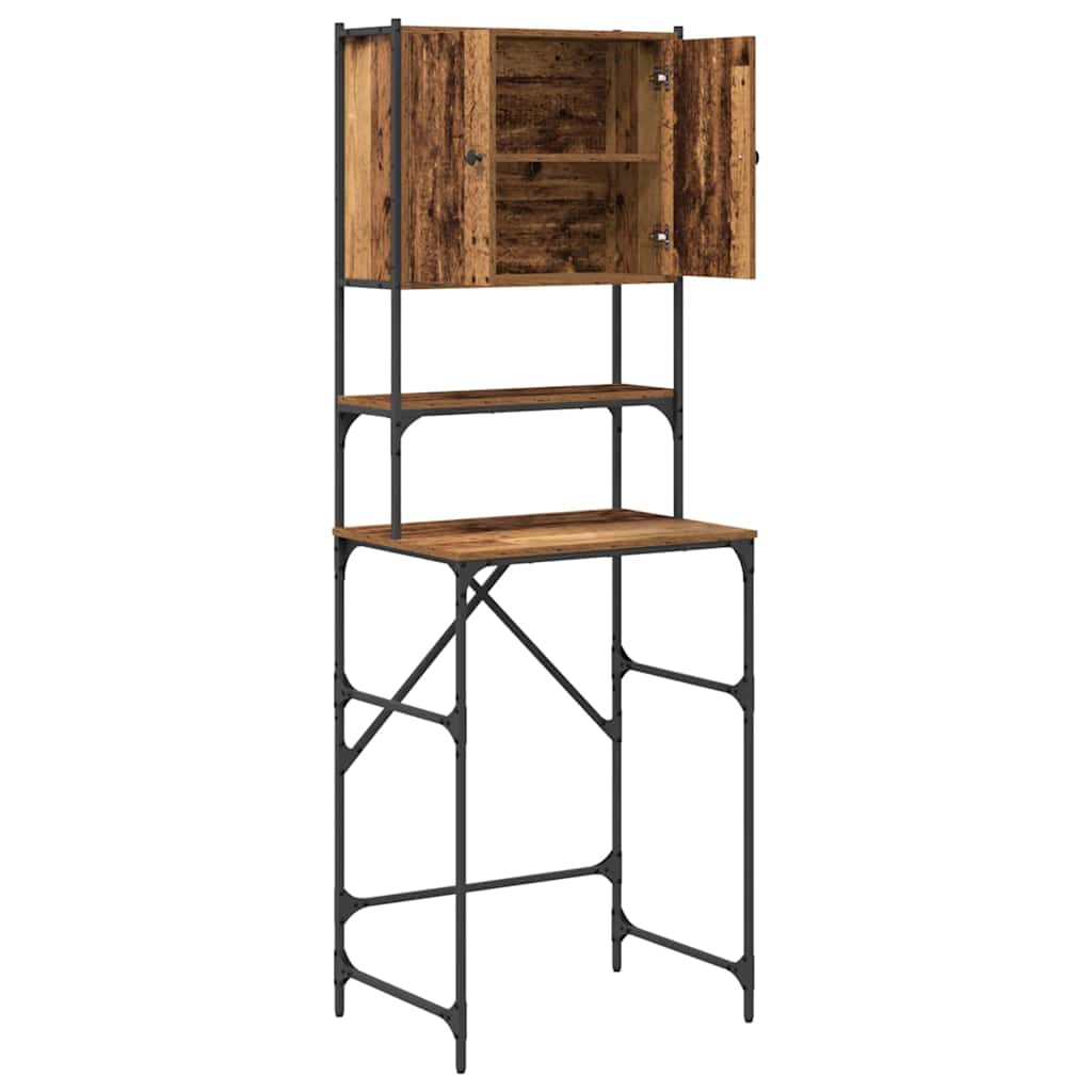 Wasmachinekast Oudhout 68 x 48,5 x 194 cm Bewerkt hout is nu te koop bij PeponiXL, paradijselijk wonen!