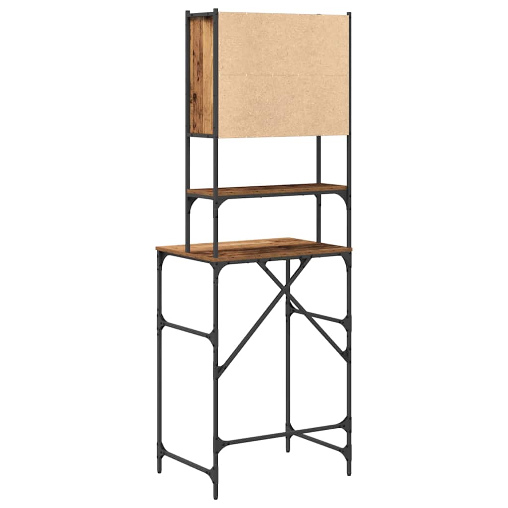 Wasmachinekast Oudhout 68 x 48,5 x 194 cm Bewerkt hout is nu te koop bij PeponiXL, paradijselijk wonen!