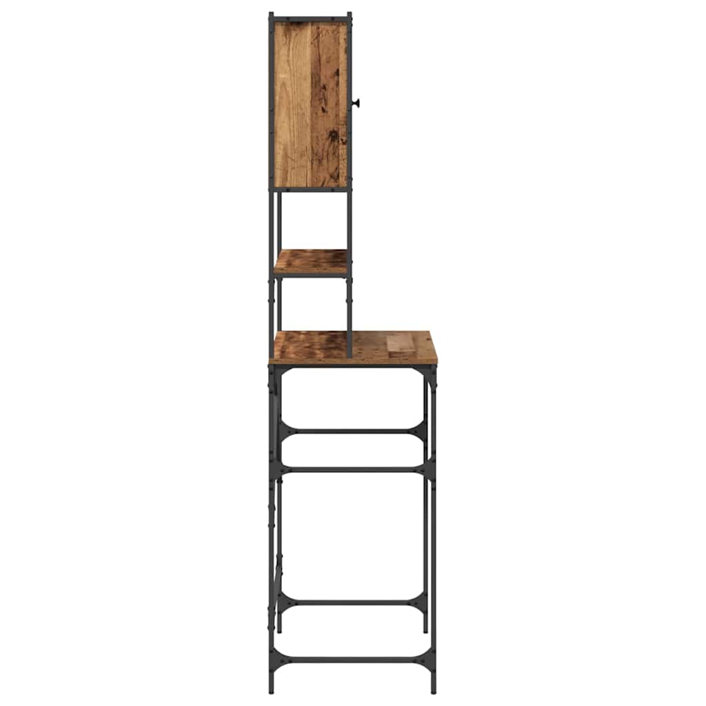 Wasmachinekast Oudhout 68 x 48,5 x 194 cm Bewerkt hout is nu te koop bij PeponiXL, paradijselijk wonen!