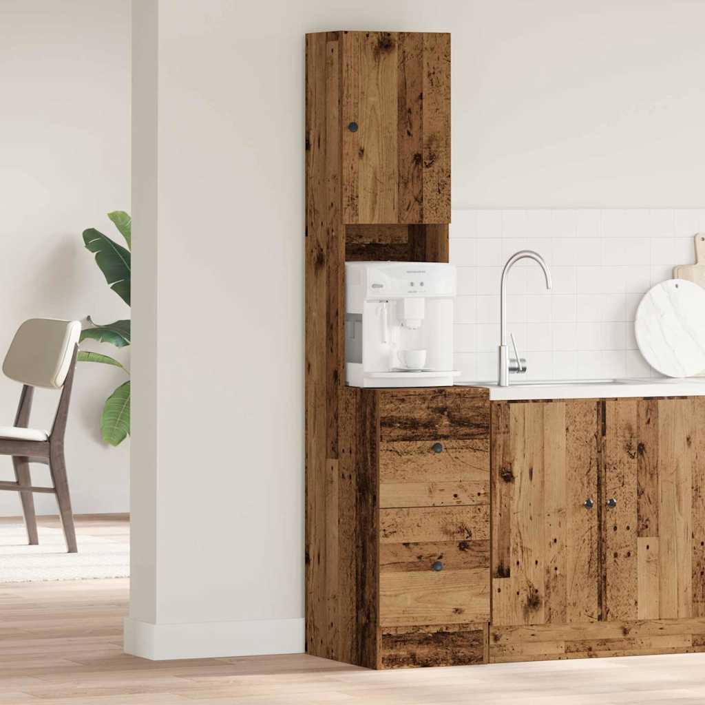 Keukenbuffet met lade met plank Oudhout 32 x 50 x 180 cm is nu te koop bij PeponiXL, paradijselijk wonen!
