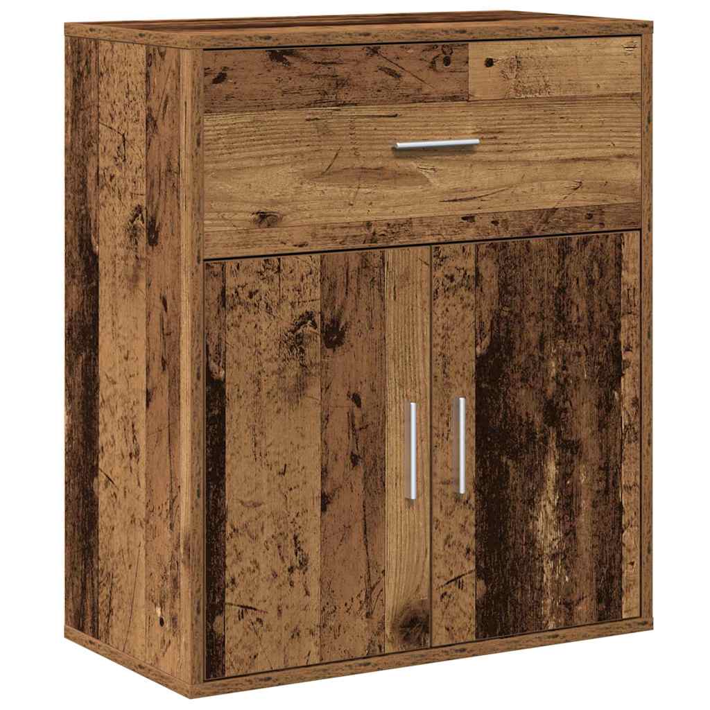 Dressoir met lade Oudhout 60 x 31 x 70 cm Bewerkt hout is nu te koop bij PeponiXL, paradijselijk wonen!