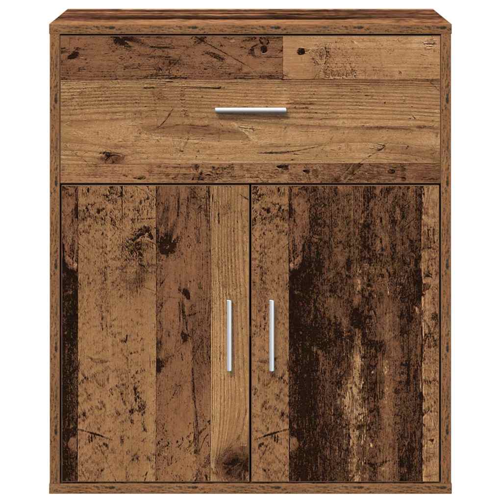 Dressoir met lade Oudhout 60 x 31 x 70 cm Bewerkt hout is nu te koop bij PeponiXL, paradijselijk wonen!