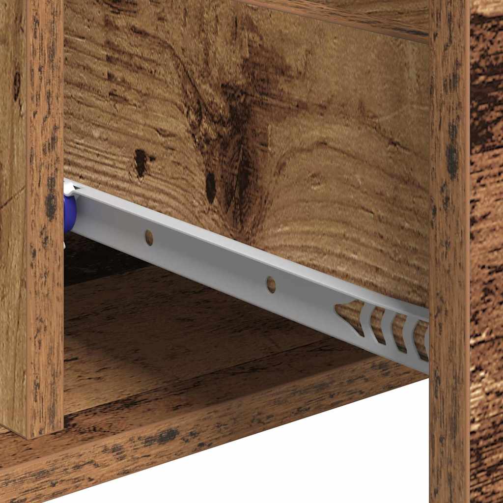 Dressoir met lade Oudhout 60 x 31 x 70 cm Bewerkt hout is nu te koop bij PeponiXL, paradijselijk wonen!