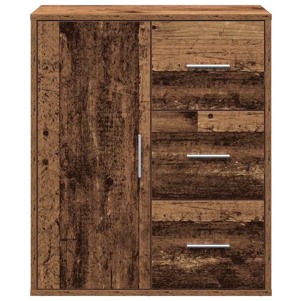 Dressoir met lade Oudhout 60 x 31 x 70 cm Bewerkt hout is nu te koop bij PeponiXL, paradijselijk wonen!