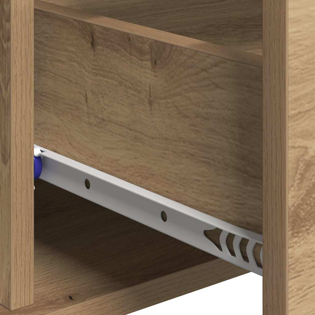 Dressoir met lade Artisan Eiken 60 x 31 x 70 cm Bewerkt hout is nu te koop bij PeponiXL, paradijselijk wonen!