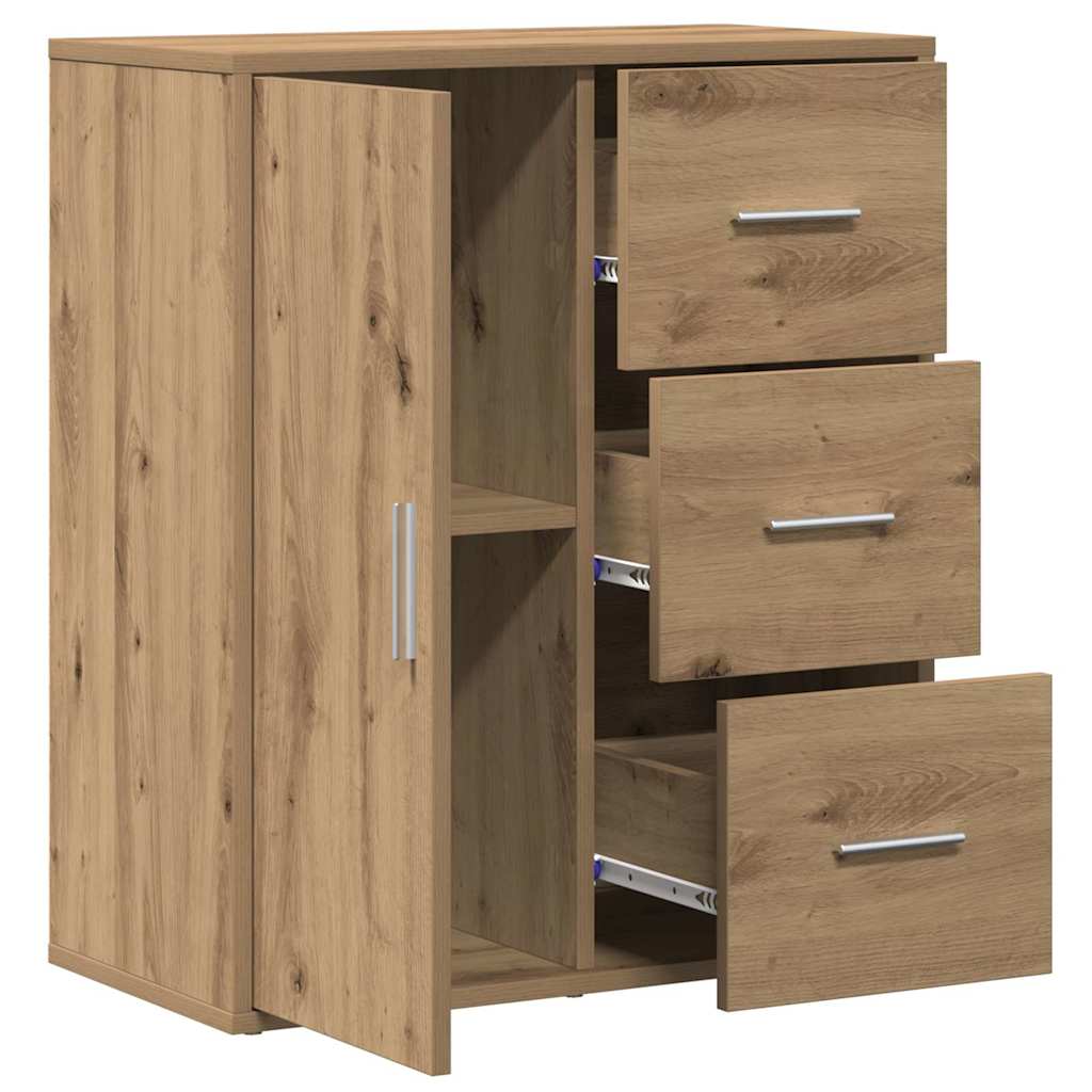 Dressoir met lade Artisan Eiken 60 x 31 x 70 cm Bewerkt hout is nu te koop bij PeponiXL, paradijselijk wonen!
