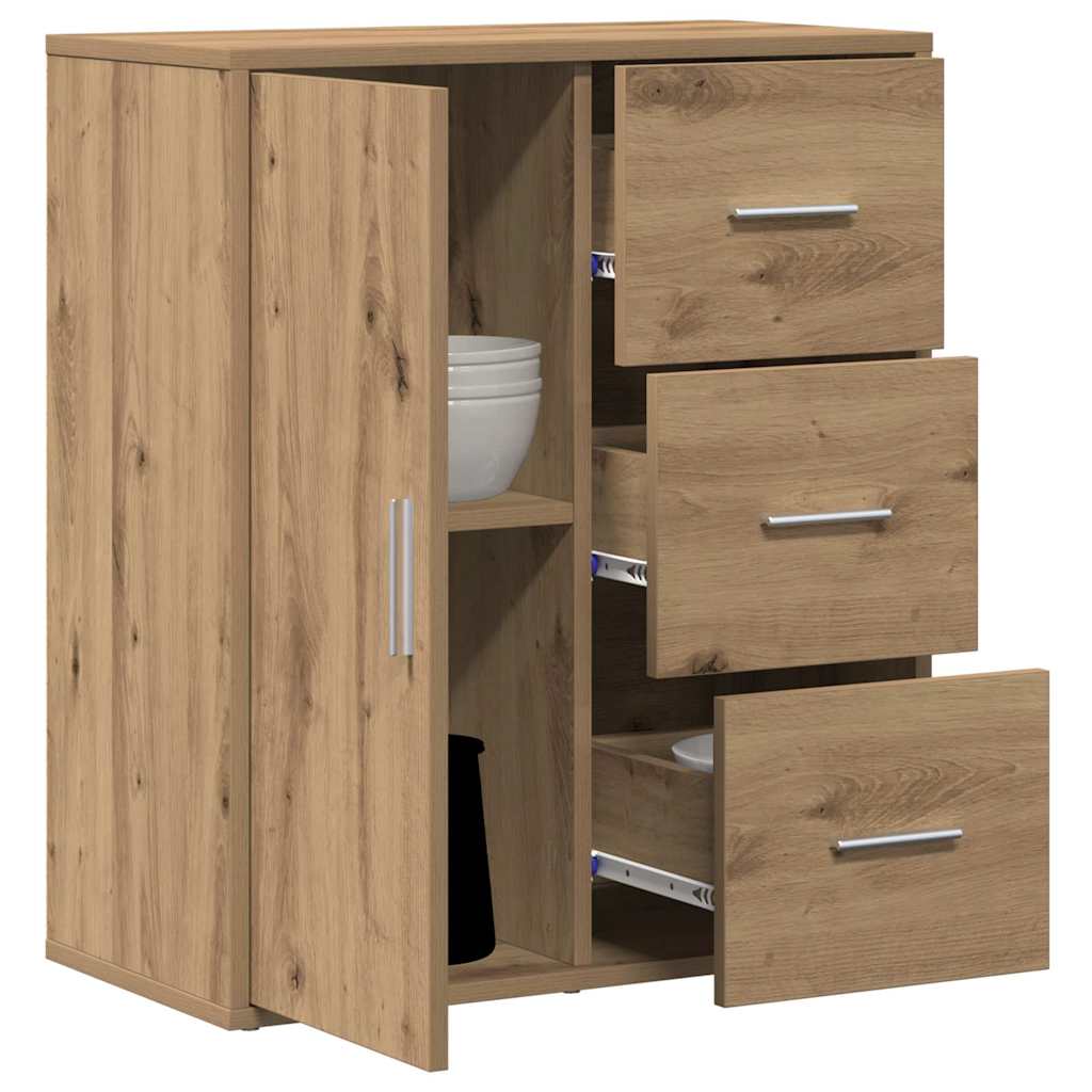 Dressoir met lade Artisan Eiken 60 x 31 x 70 cm Bewerkt hout is nu te koop bij PeponiXL, paradijselijk wonen!