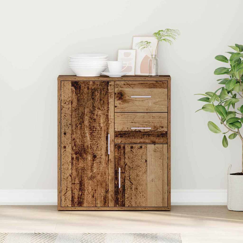Dressoir met lade Oudhout 60 x 31 x 70 cm Bewerkt hout is nu te koop bij PeponiXL, paradijselijk wonen!