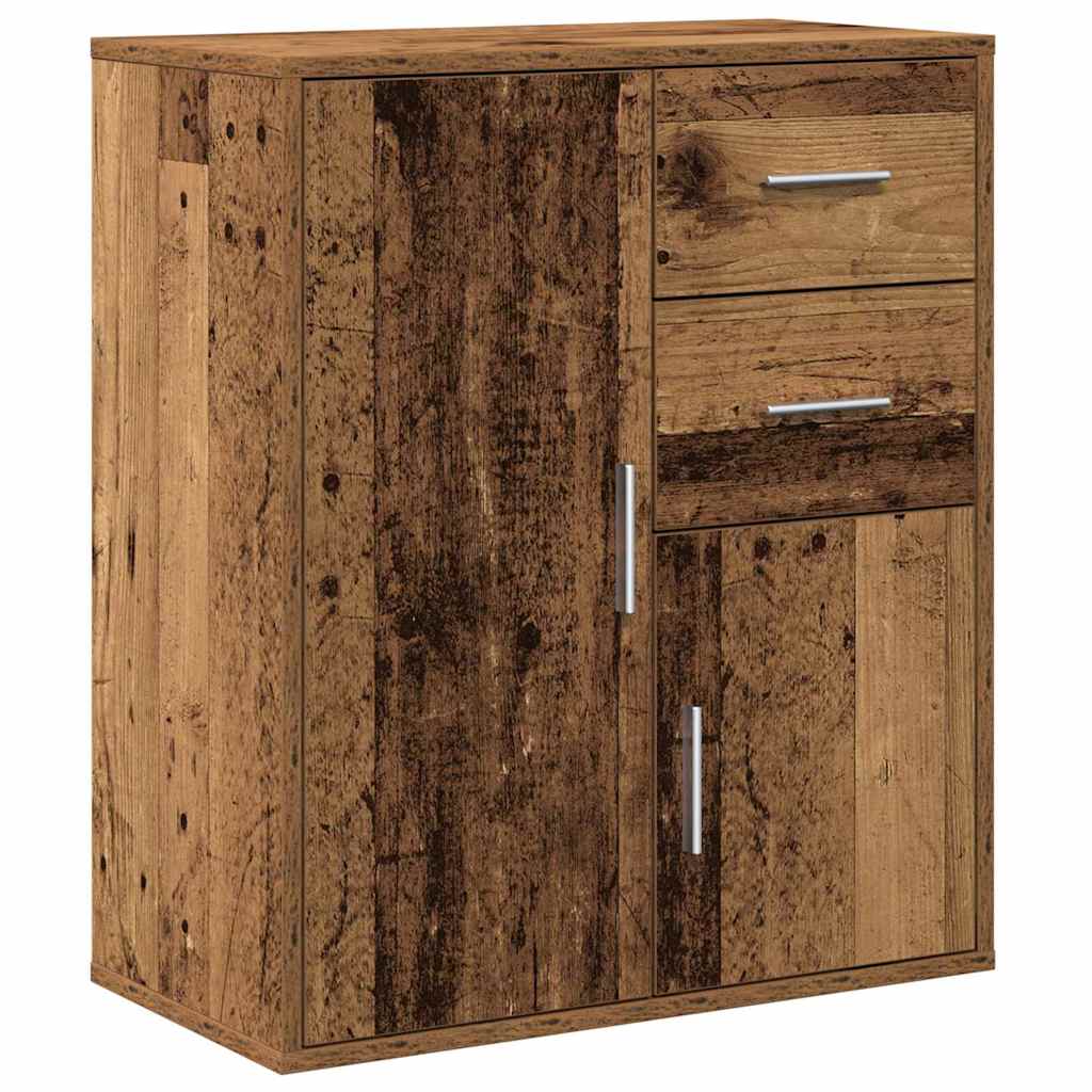 Dressoir met lade Oudhout 60 x 31 x 70 cm Bewerkt hout is nu te koop bij PeponiXL, paradijselijk wonen!