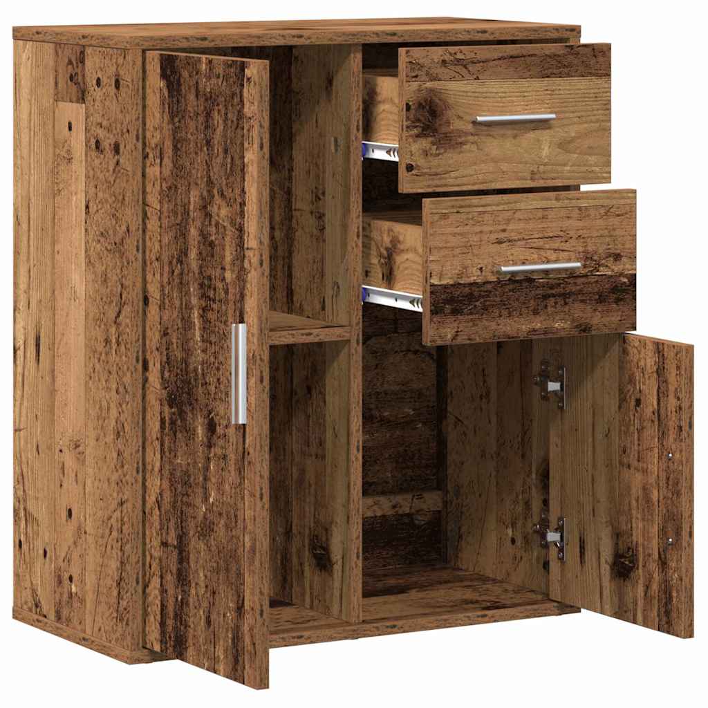 Dressoir met lade Oudhout 60 x 31 x 70 cm Bewerkt hout is nu te koop bij PeponiXL, paradijselijk wonen!