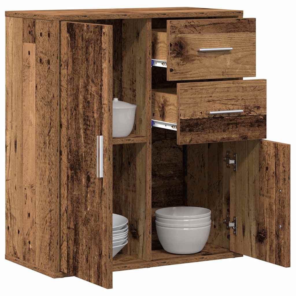 Dressoir met lade Oudhout 60 x 31 x 70 cm Bewerkt hout is nu te koop bij PeponiXL, paradijselijk wonen!
