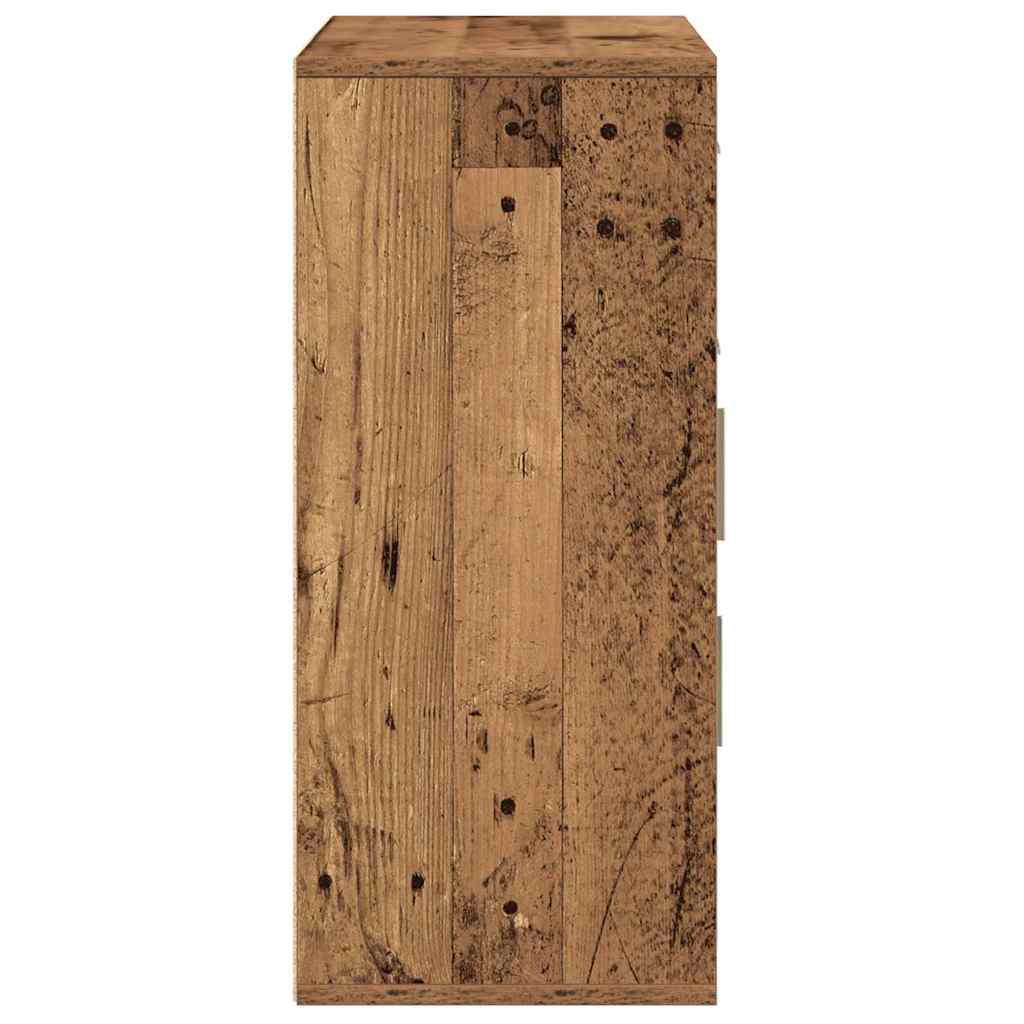 Dressoir met lade Oudhout 60 x 31 x 70 cm Bewerkt hout is nu te koop bij PeponiXL, paradijselijk wonen!
