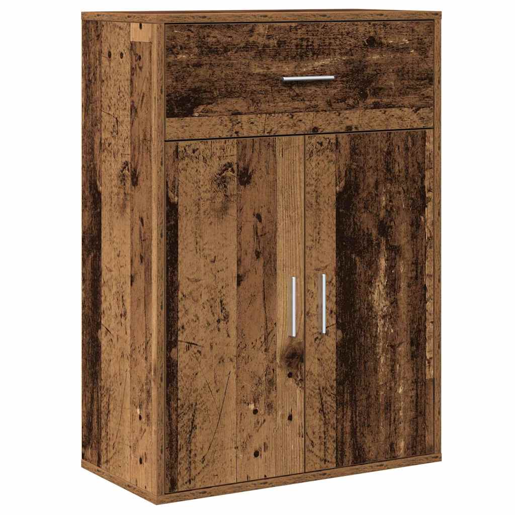 Dressoir met lade Oudhout 60 x 30 x 84 cm Bewerkt hout is nu te koop bij PeponiXL, paradijselijk wonen!