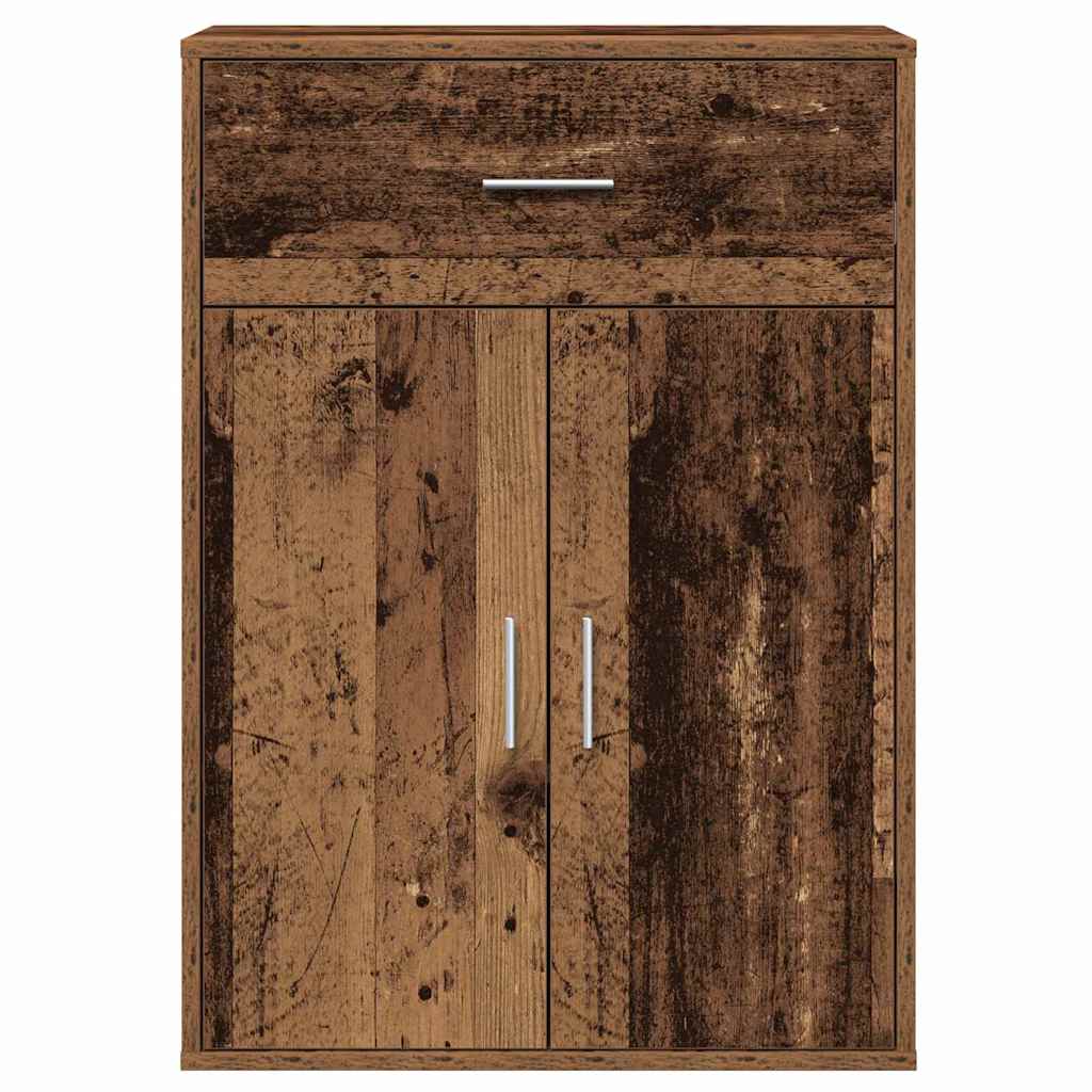 Dressoir met lade Oudhout 60 x 30 x 84 cm Bewerkt hout is nu te koop bij PeponiXL, paradijselijk wonen!
