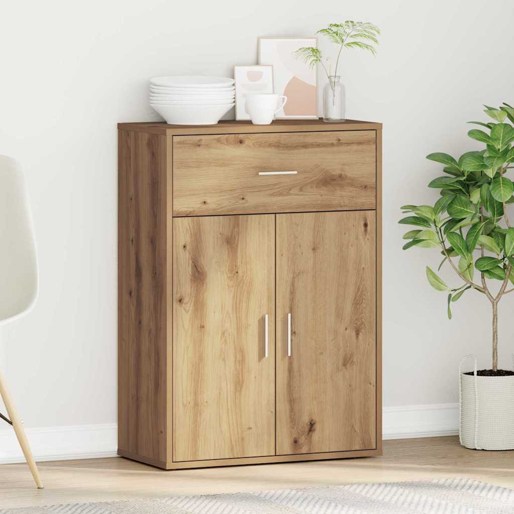 Dressoir met lade Artisan Eiken 60 x 30 x 84 cm Bewerkt hout is nu te koop bij PeponiXL, paradijselijk wonen!
