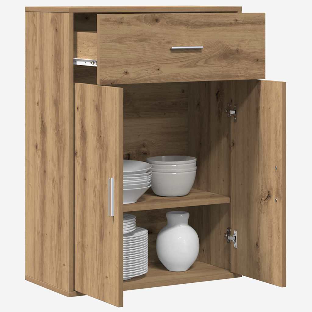 Dressoir met lade Artisan Eiken 60 x 30 x 84 cm Bewerkt hout is nu te koop bij PeponiXL, paradijselijk wonen!