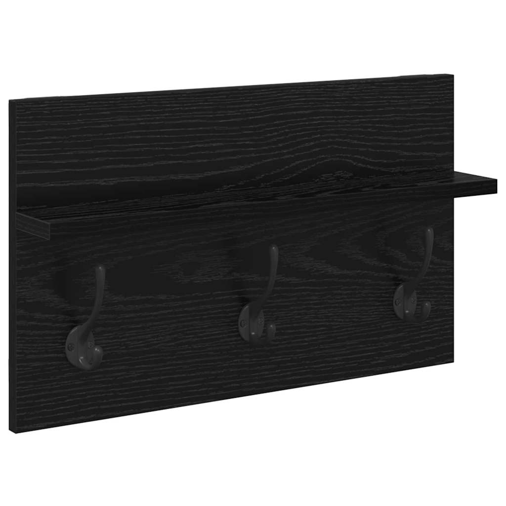 Halmeubelset met lade met plank 4 pcs Zwart Eiken Bewerkt hout is nu te koop bij PeponiXL, paradijselijk wonen!