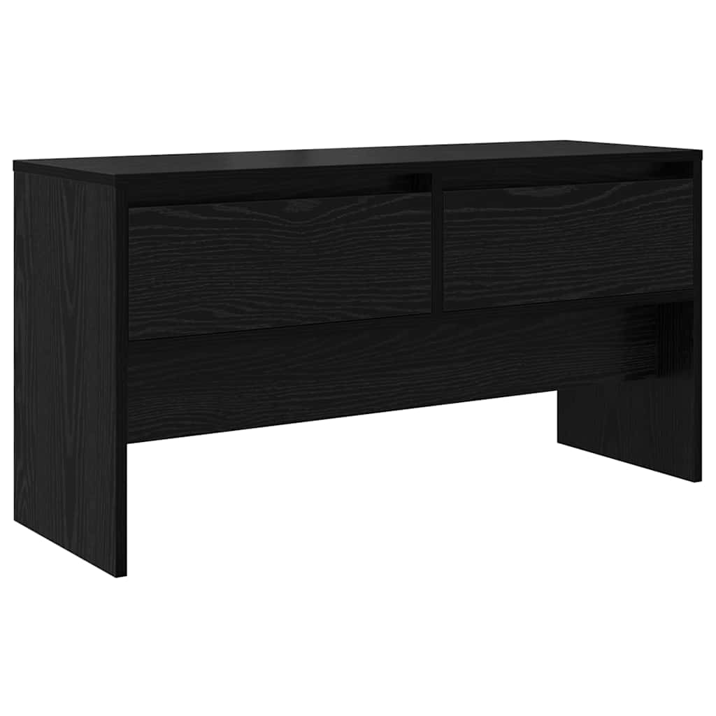 Halmeubelset met lade met plank 4 pcs Zwart Eiken Bewerkt hout is nu te koop bij PeponiXL, paradijselijk wonen!