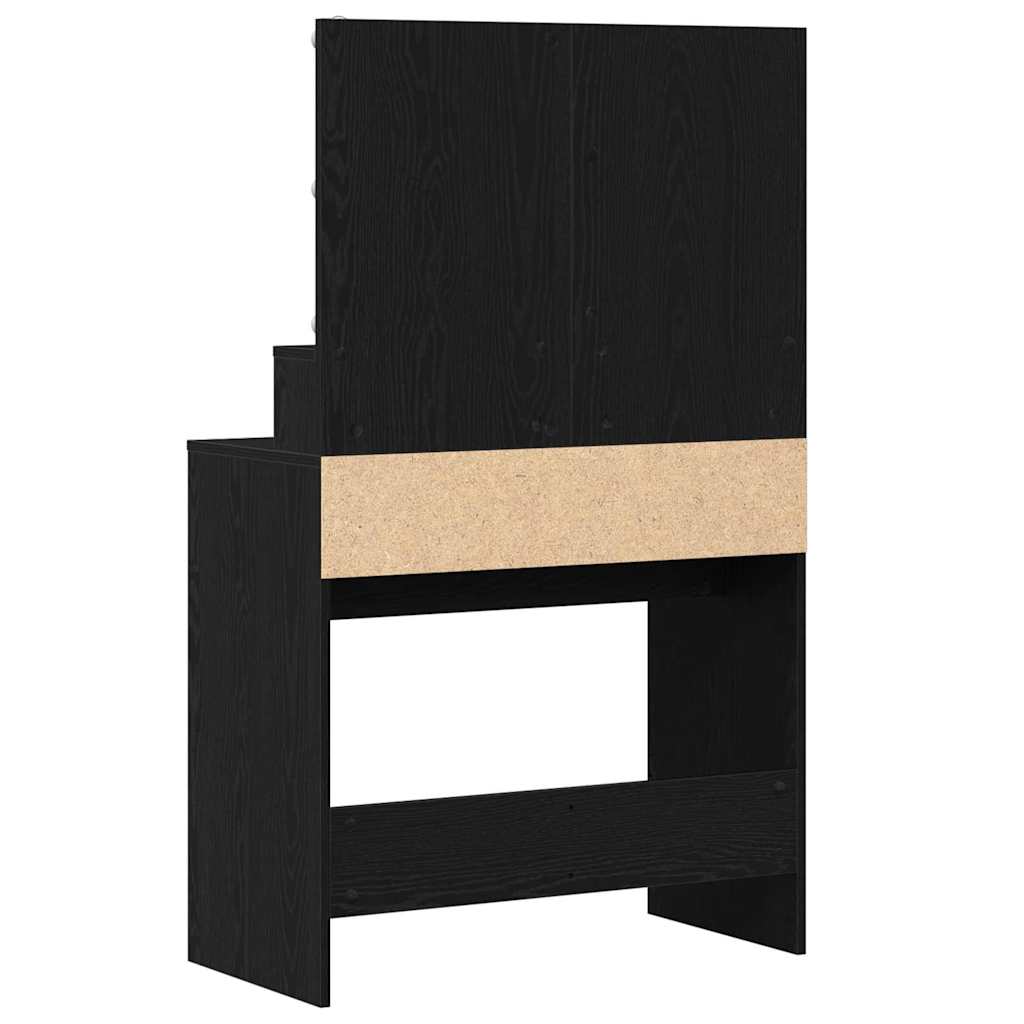 Plafondtafel Zwart Eiken 80 x 41 x 134,5 cm Bewerkt hout is nu te koop bij PeponiXL, paradijselijk wonen!