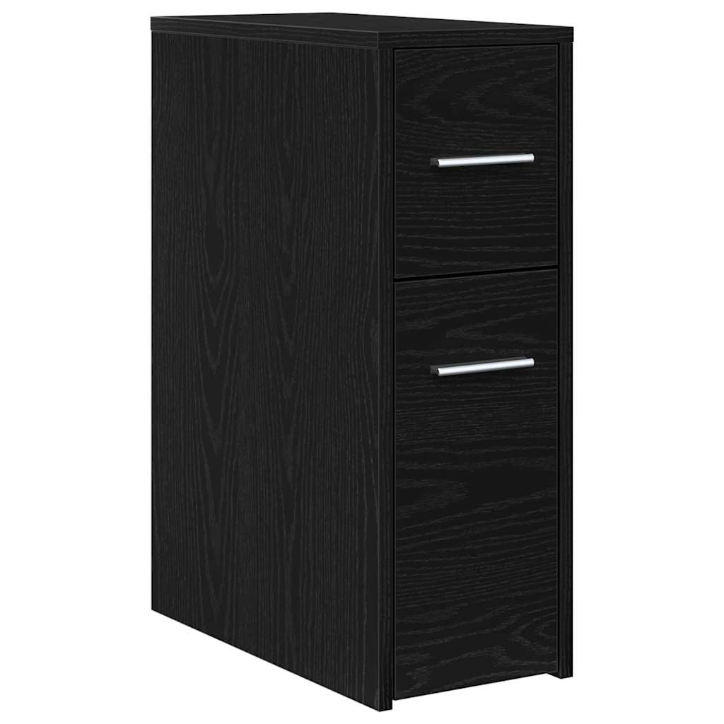 Badkamermeubelset Zwart Eiken 22 x 44 x 61.5 cm Bewerkt hout is nu te koop bij PeponiXL, paradijselijk wonen!