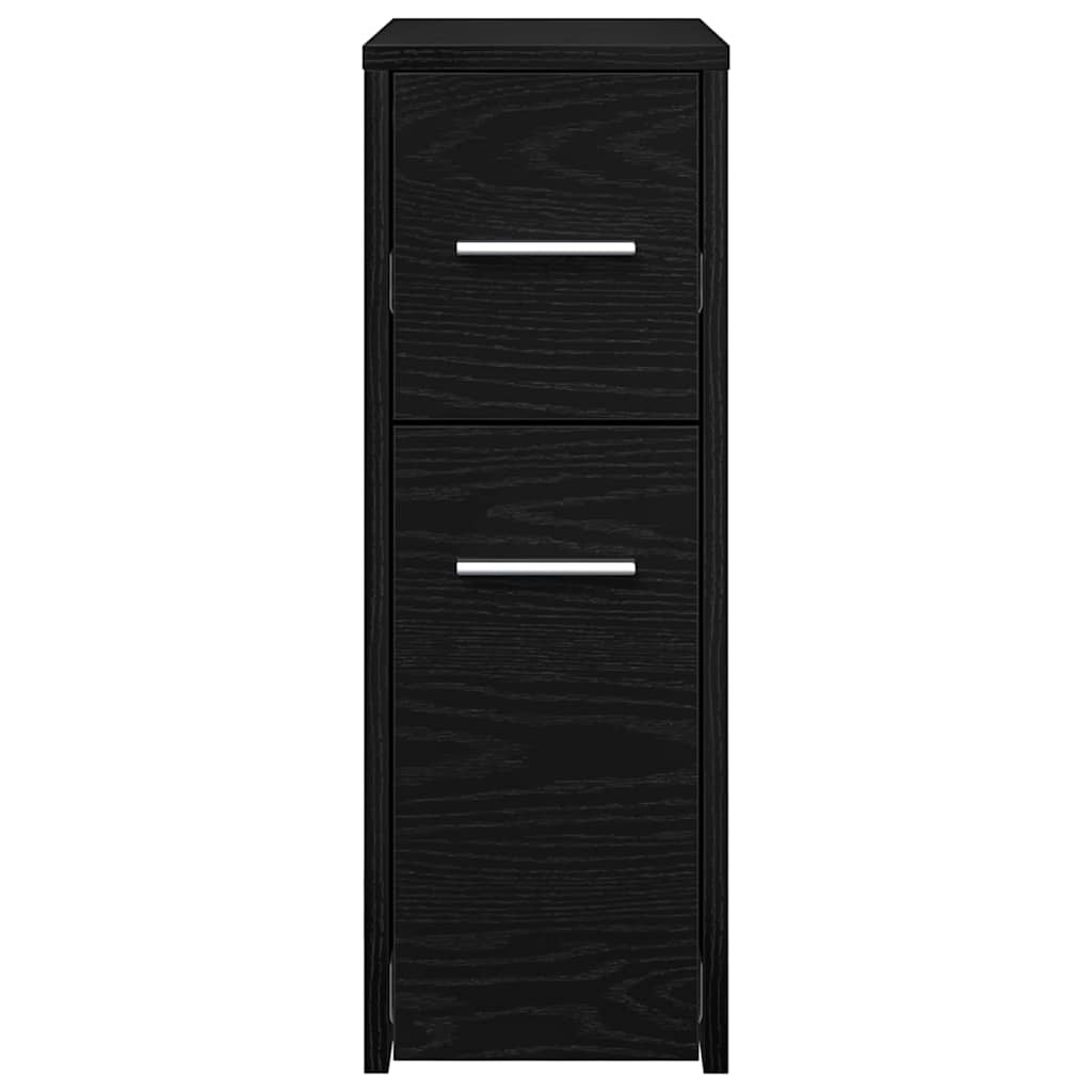 Badkamermeubelset Zwart Eiken 22 x 44 x 61.5 cm Bewerkt hout is nu te koop bij PeponiXL, paradijselijk wonen!