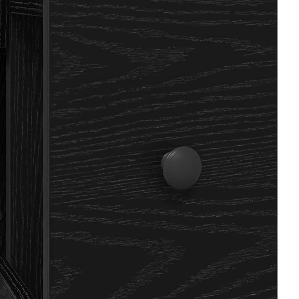 Badkamermeubelset Zwart Eiken 80 x 18 x 60 cm Bewerkt hout is nu te koop bij PeponiXL, paradijselijk wonen!