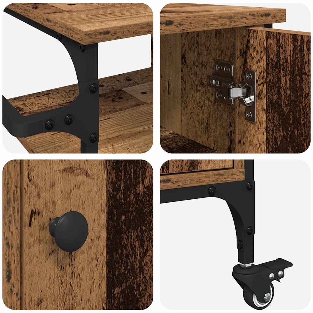 Keuken Trolley Oudhout 87.5 x 39 x 84.5 cm Bewerkt hout is nu te koop bij PeponiXL, paradijselijk wonen!