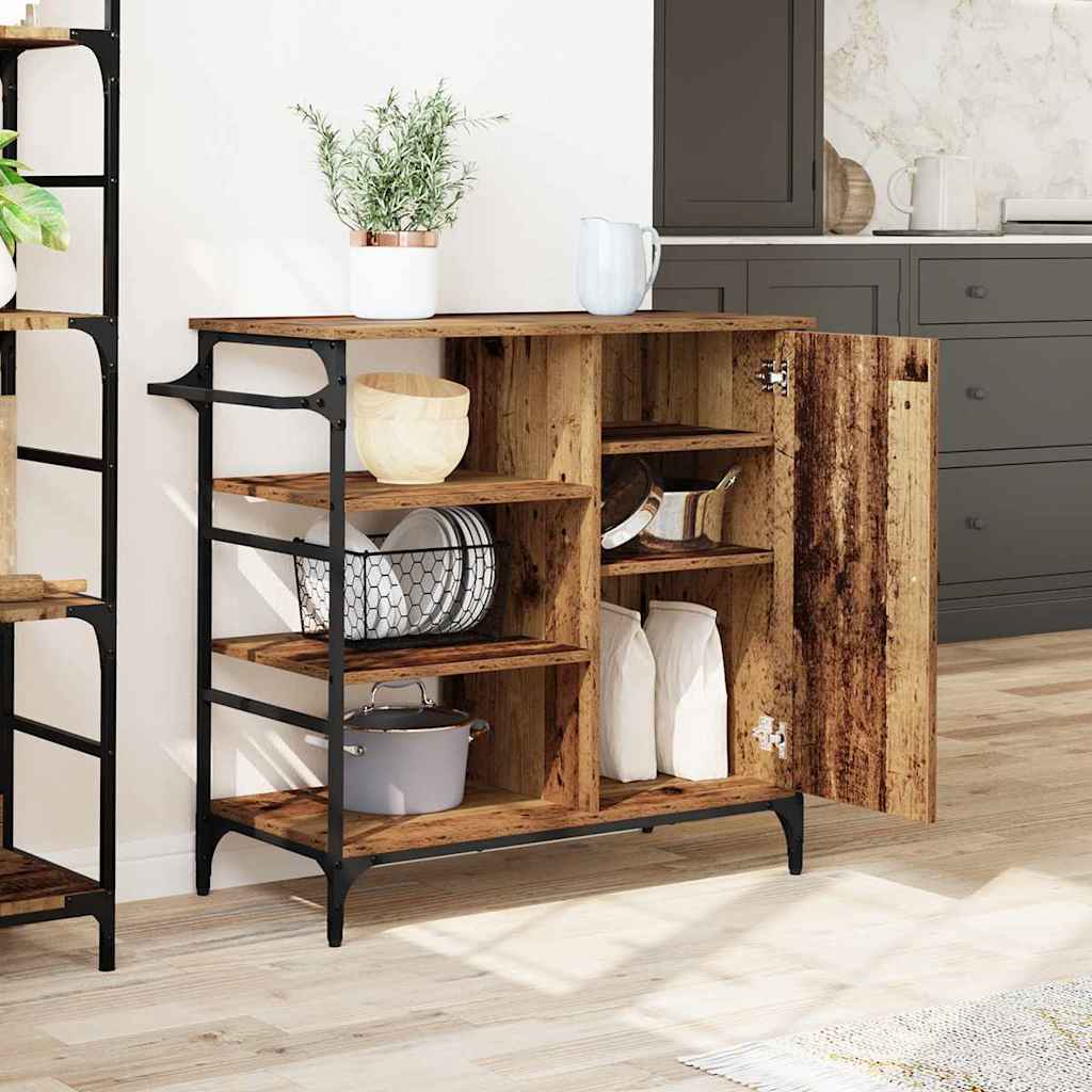 Keuken Trolley Oudhout 87.5 x 39 x 84.5 cm Bewerkt hout is nu te koop bij PeponiXL, paradijselijk wonen!
