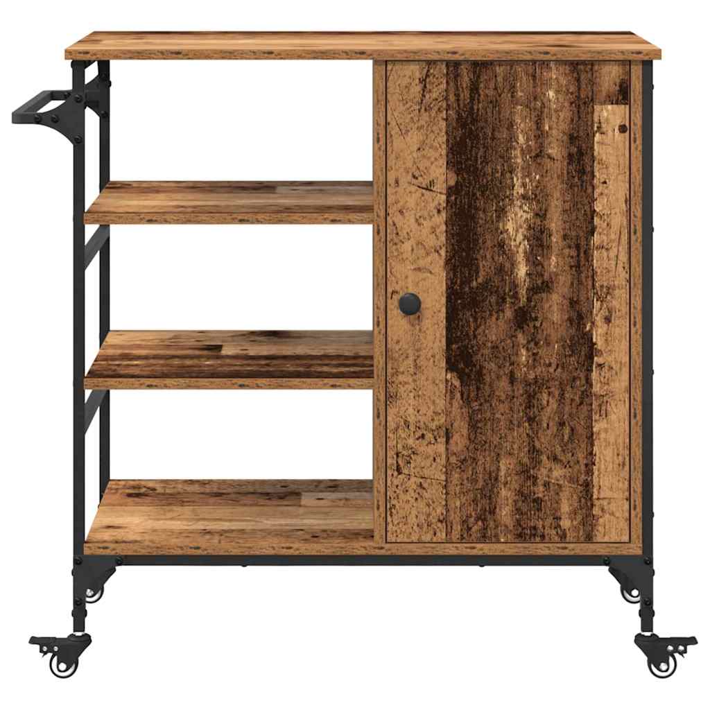 Keuken Trolley Oudhout 87.5 x 39 x 84.5 cm Bewerkt hout is nu te koop bij PeponiXL, paradijselijk wonen!