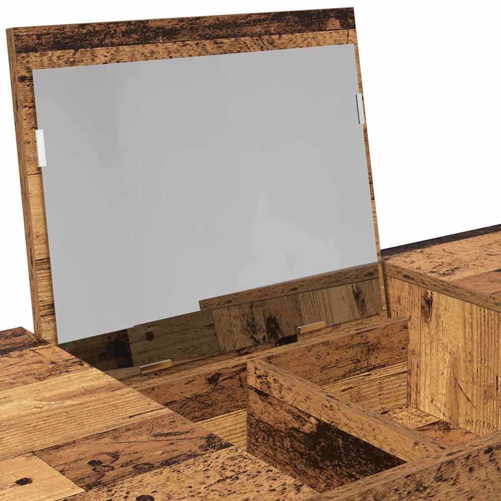 Cosmetische Tafel met lade met opslag Oudhout 100 x 45 x 76 cm is nu te koop bij PeponiXL, paradijselijk wonen!