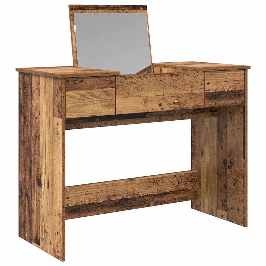 Cosmetische Tafel met lade met opslag Oudhout 100 x 45 x 76 cm is nu te koop bij PeponiXL, paradijselijk wonen!
