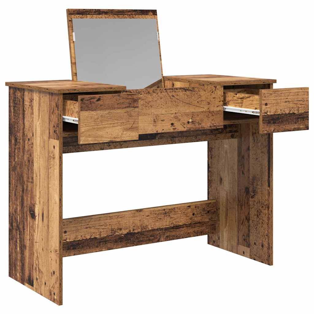 Cosmetische Tafel met lade met opslag Oudhout 100 x 45 x 76 cm is nu te koop bij PeponiXL, paradijselijk wonen!