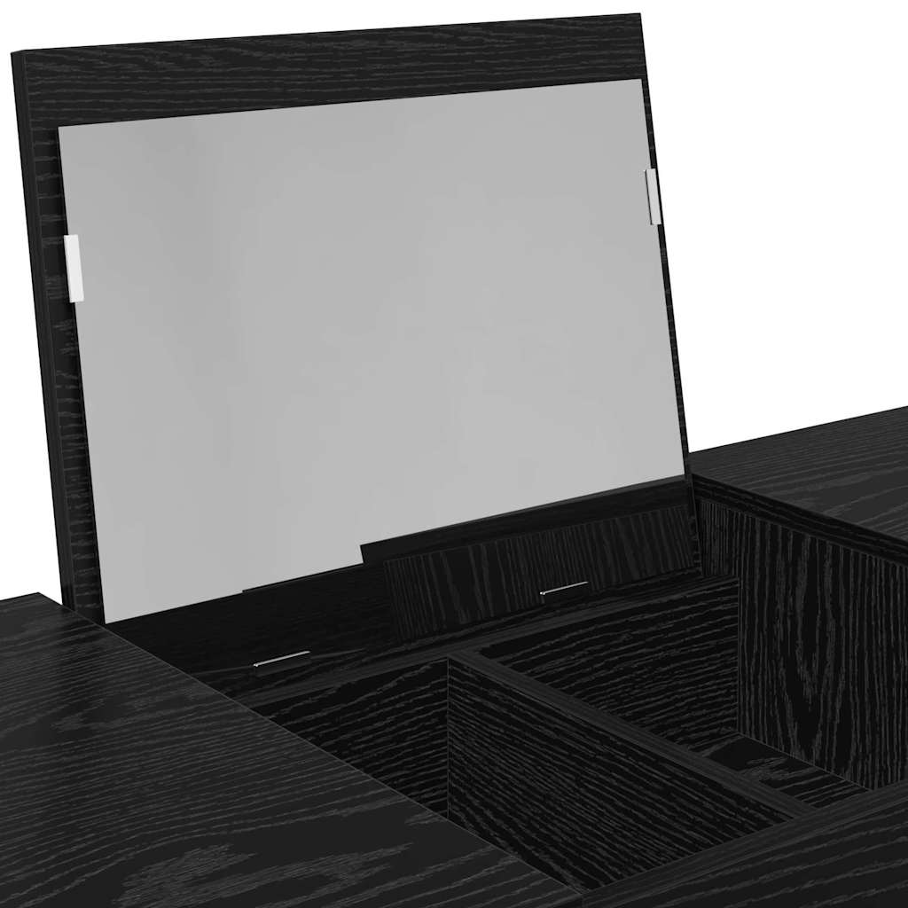 Cosmetische Tafel met lade Zwart Eiken 100 x 45 x 76 cm is nu te koop bij PeponiXL, paradijselijk wonen!