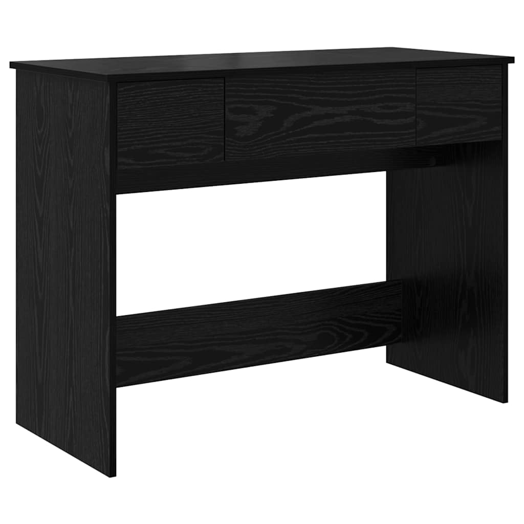 Cosmetische Tafel met lade Zwart Eiken 100 x 45 x 76 cm is nu te koop bij PeponiXL, paradijselijk wonen!