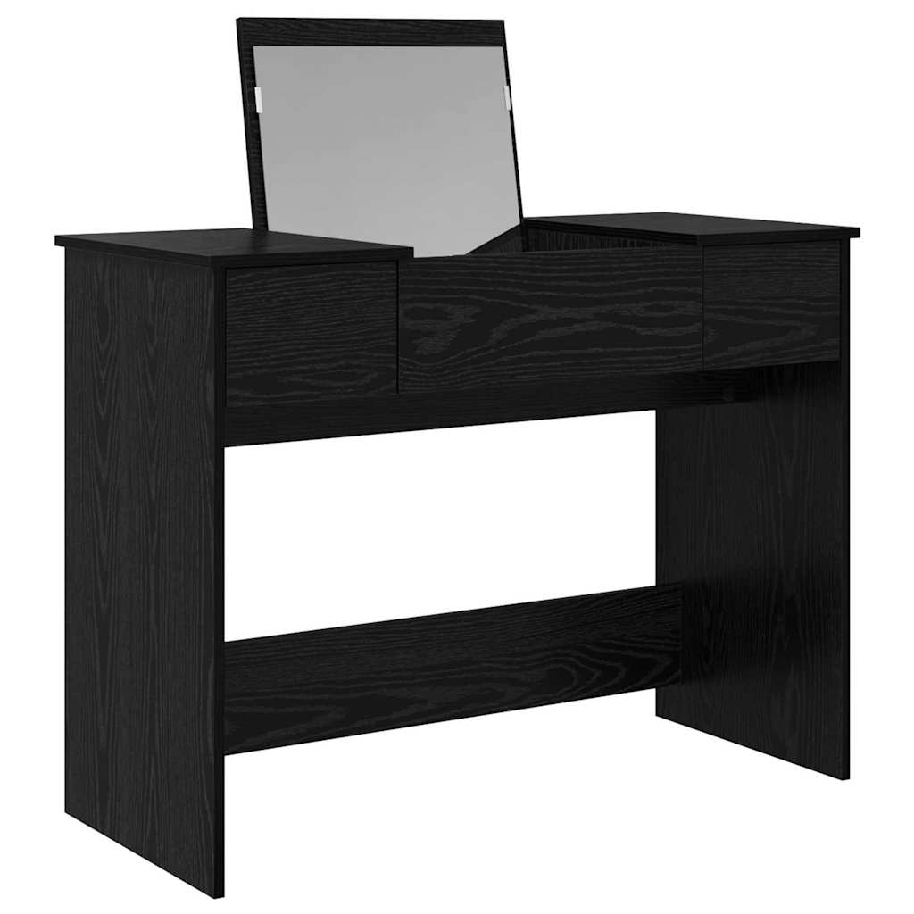 Cosmetische Tafel met lade Zwart Eiken 100 x 45 x 76 cm is nu te koop bij PeponiXL, paradijselijk wonen!