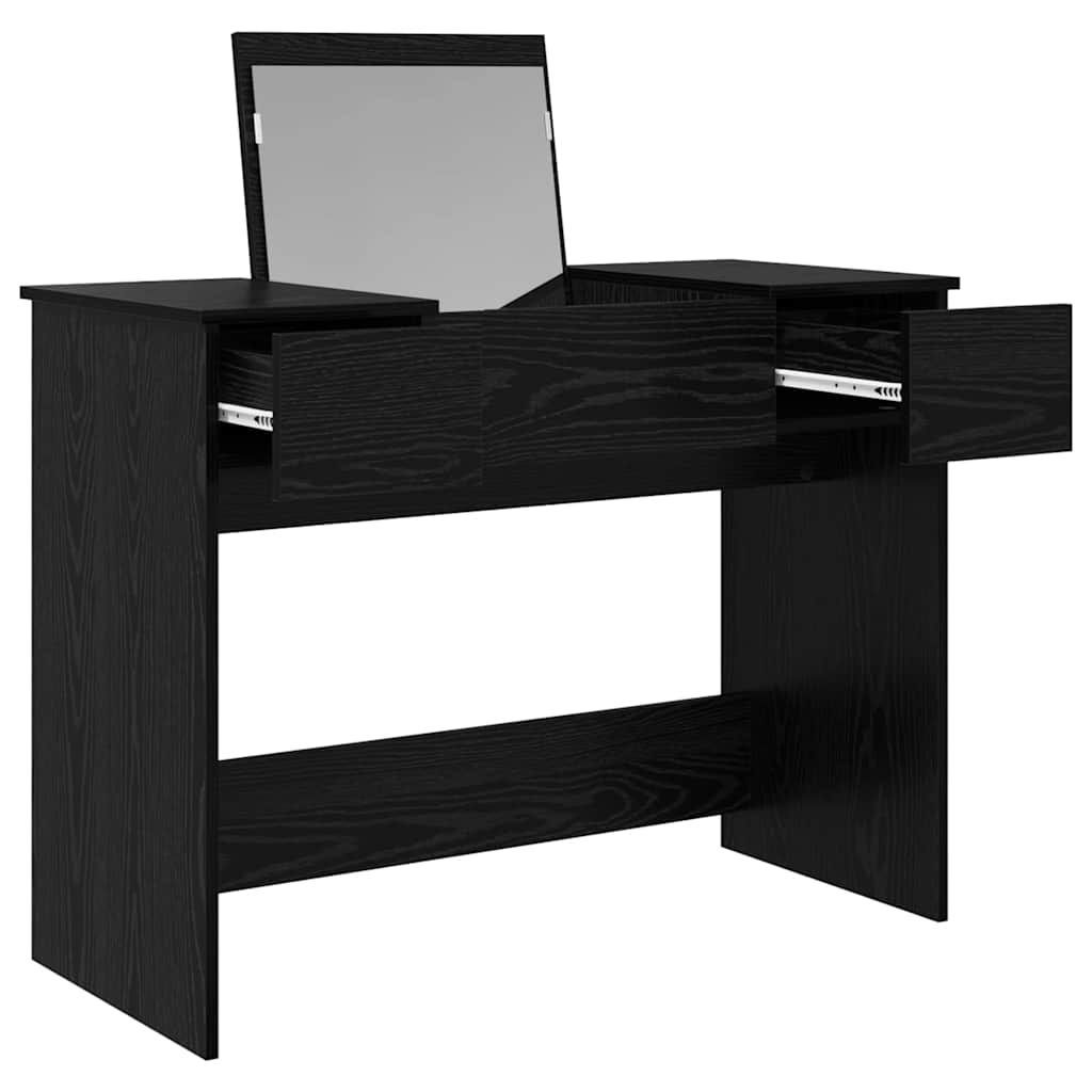 Cosmetische Tafel met lade Zwart Eiken 100 x 45 x 76 cm is nu te koop bij PeponiXL, paradijselijk wonen!